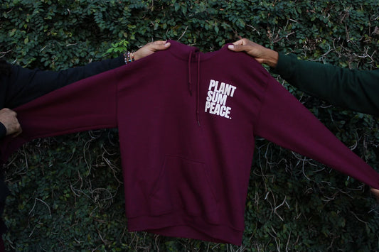 Plant Sum Peace Burgundy Sweatshirt