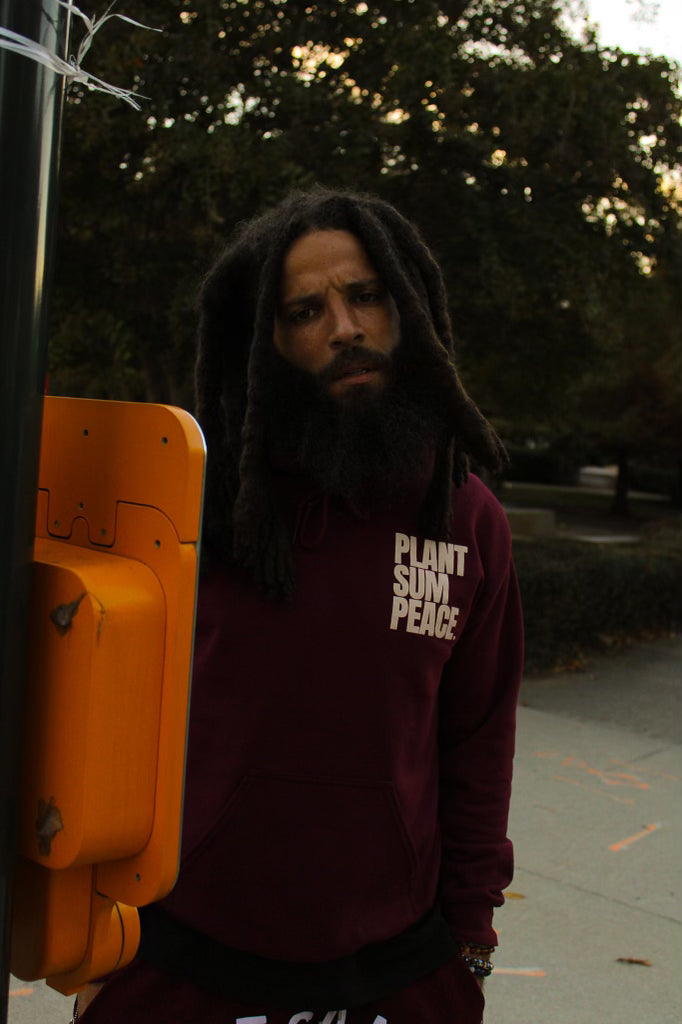 Plant Sum Peace Burgundy Sweatshirt