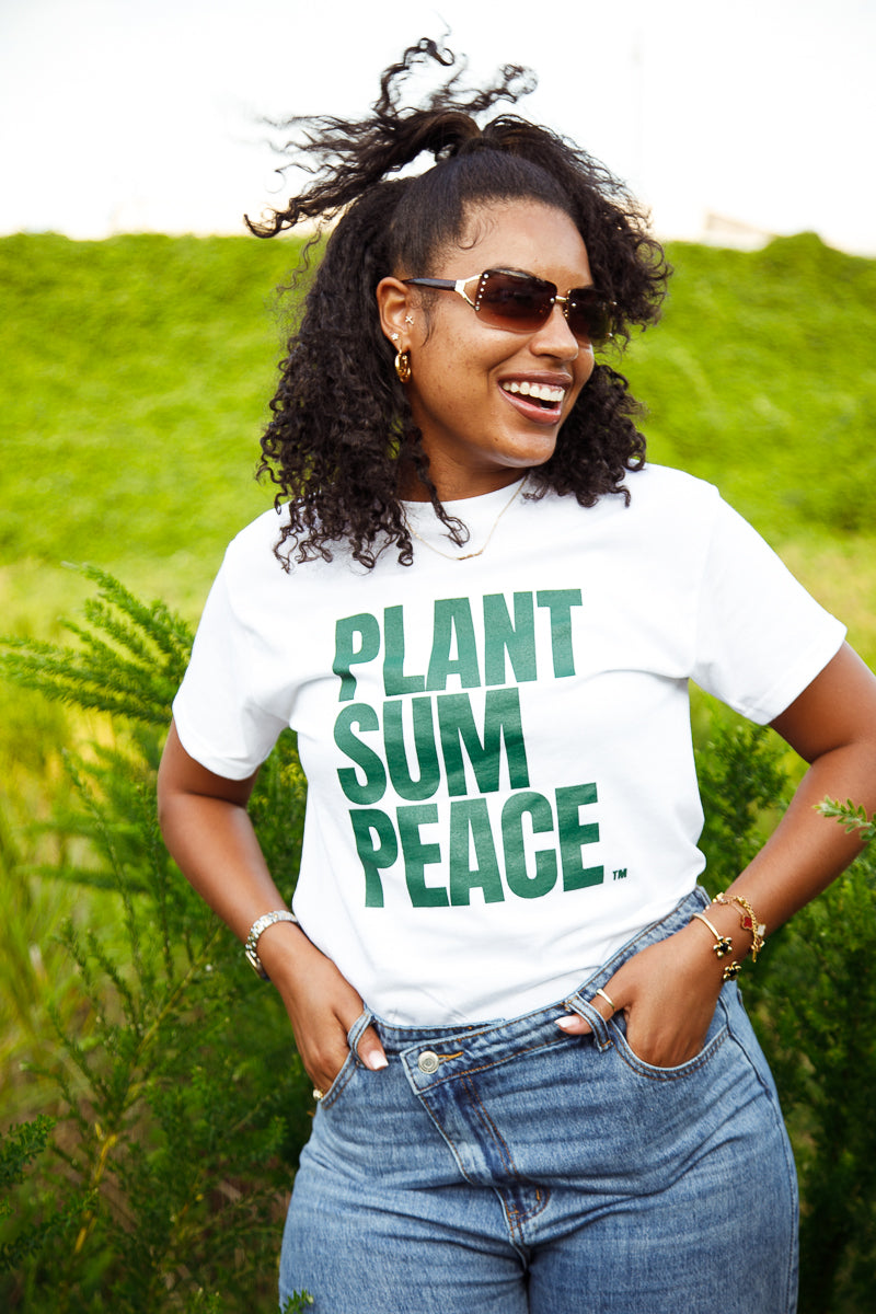 Plant Sum Peace White Tee