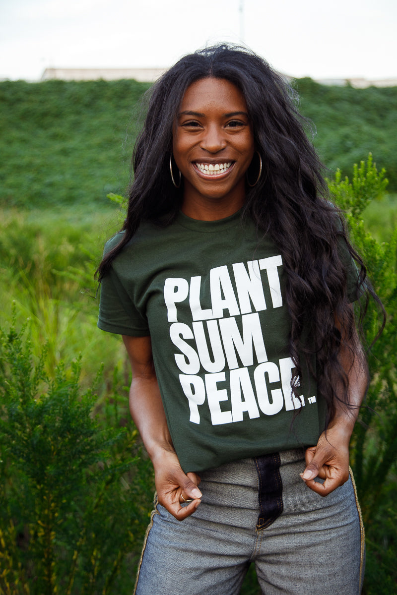 Plant Sum Peace Green Tee