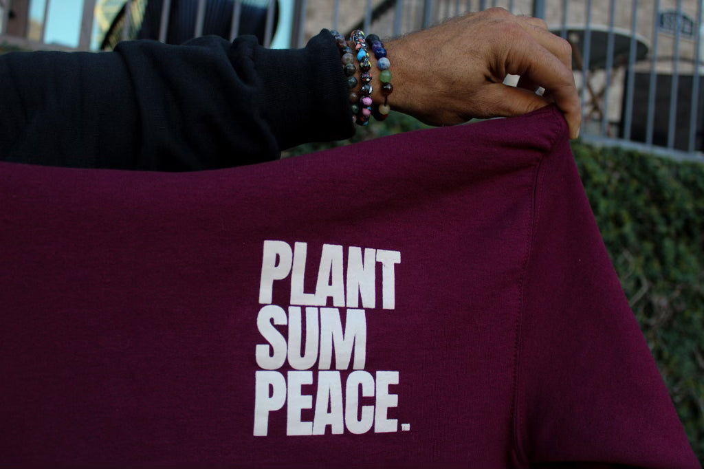 Plant Sum Peace Burgundy Sweatshirt