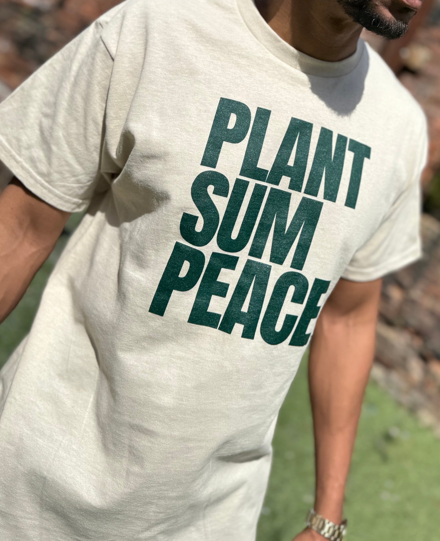 Plant Sum Peace Tan Tee